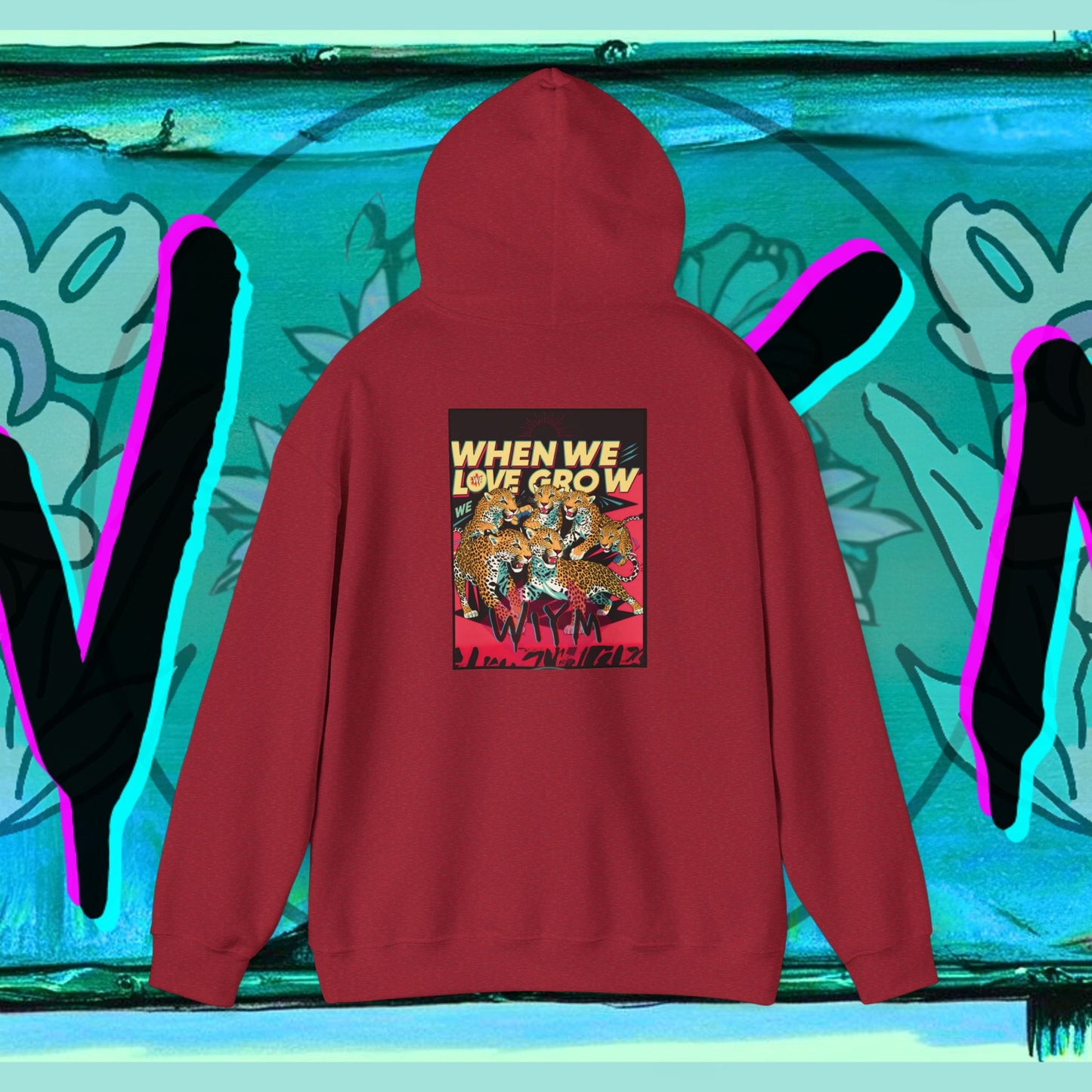 Hooded Sweatshirt When We Love We Grow Mental Health Support